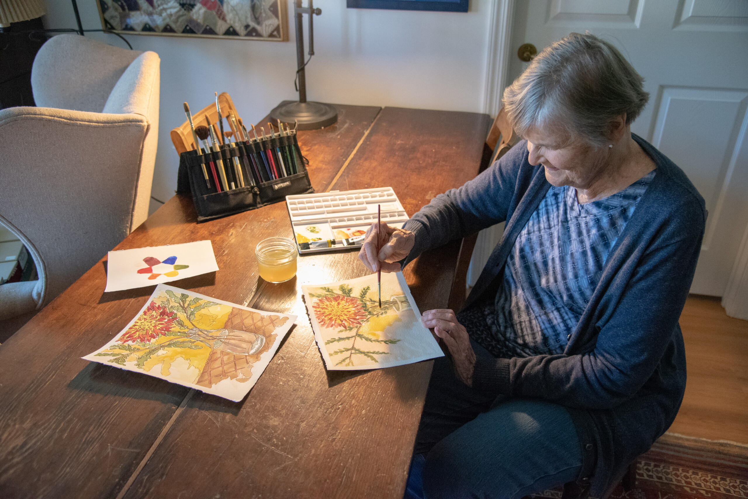 Photo of Shirley Conant Painting