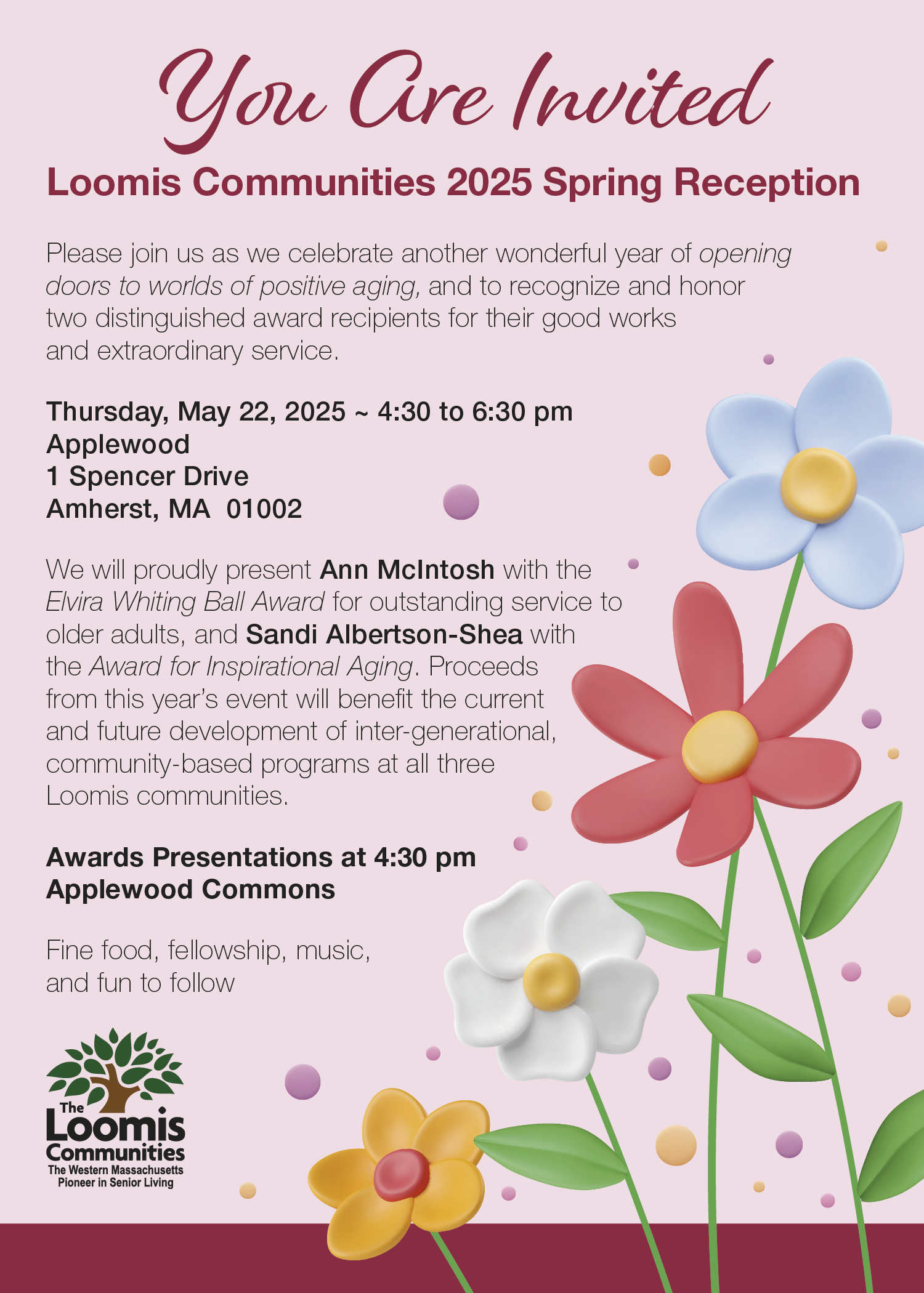Loomis Spring Reception Invite 2025